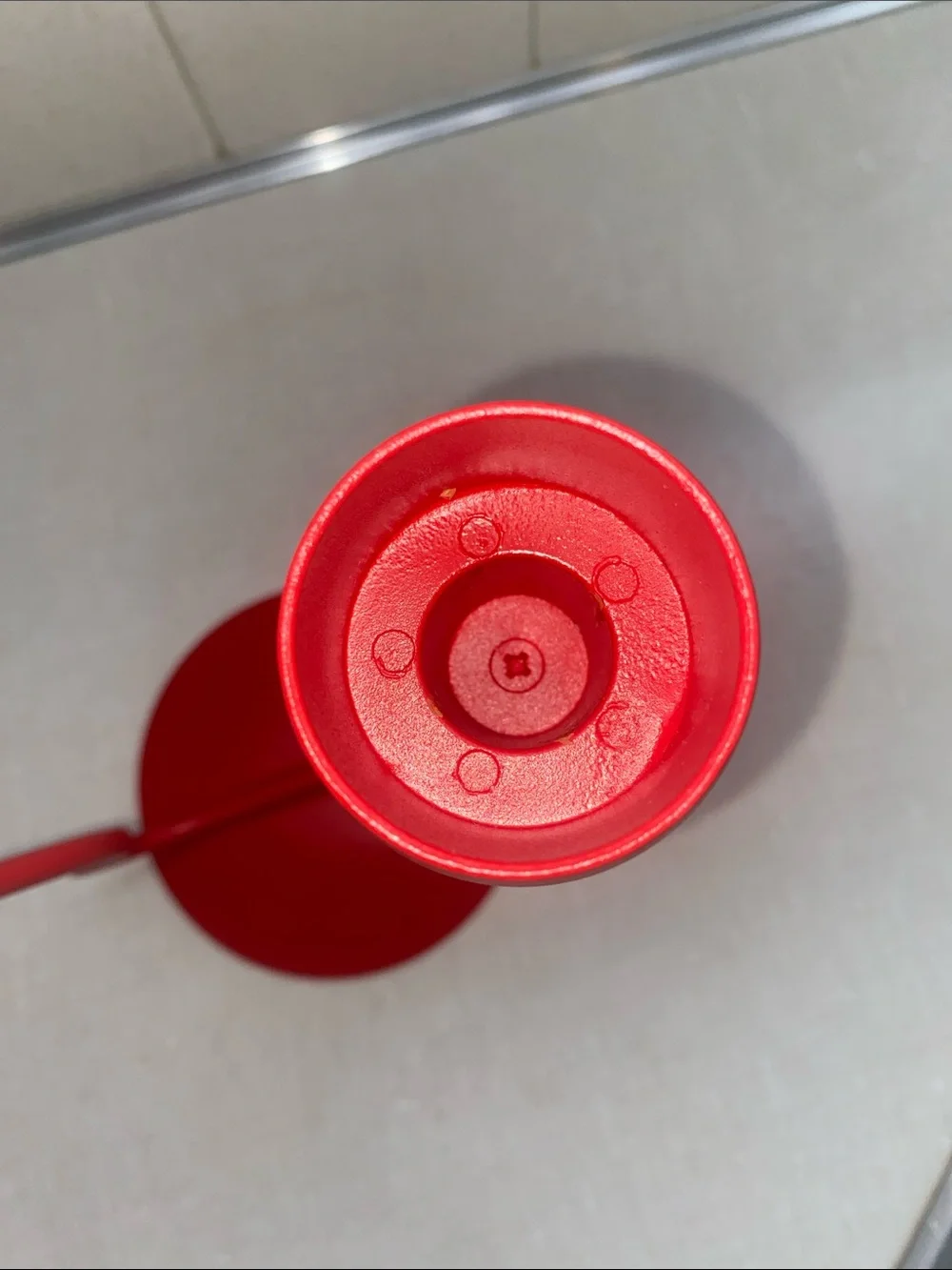 Ikea Silverparon Candlestick/Tealight Holder Bright Red Aluminum/Steel